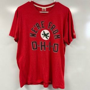 Homage Men’s We're From O-H-I-O OSU Buckeyes Red T Shirt-L